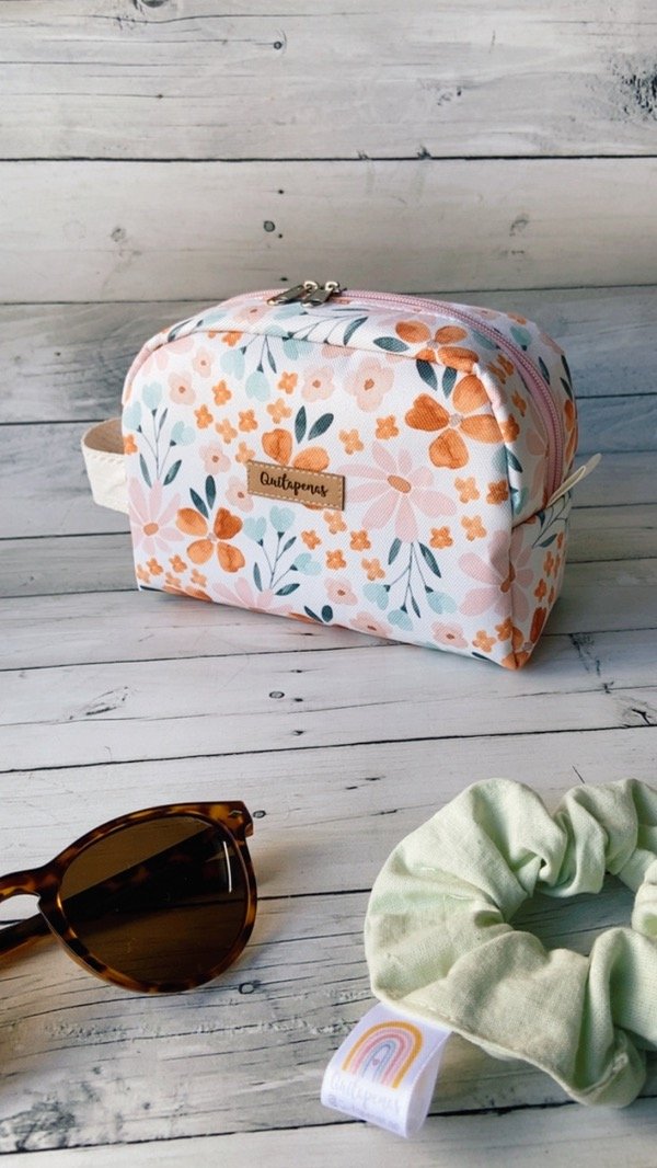 Producto - Neceser Paloma Estampa Flores Tierra