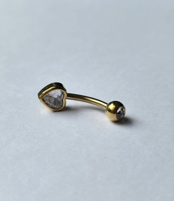 Producto - Navel corazón chico dorado