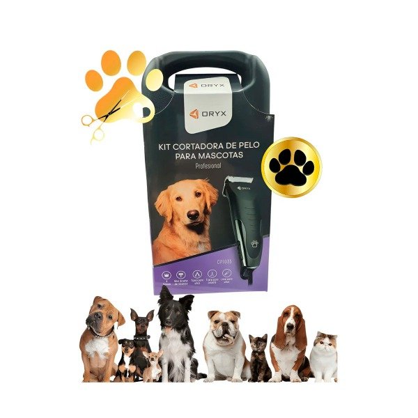 Producto - Cortapelo de Mascota con Estuche y Accesorios Oryx