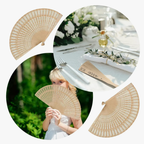 Producto - PACK X10 Abanicos Madera Souvenir Boda Casamiento