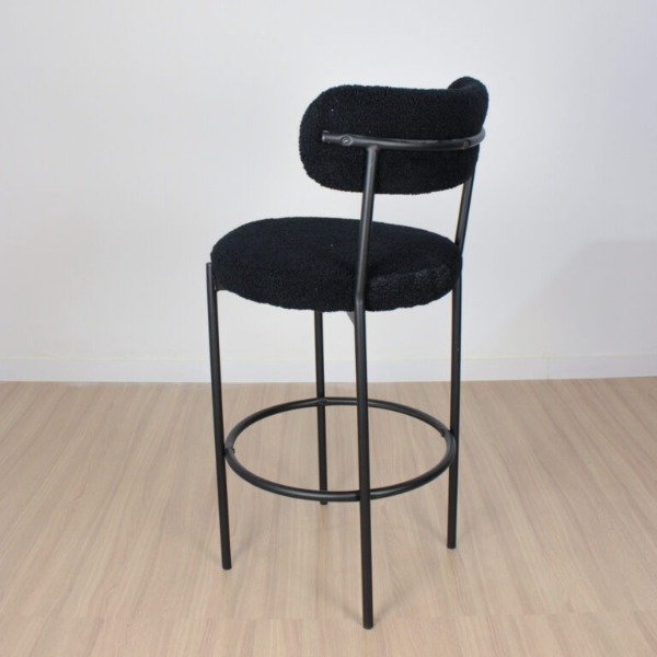 Producto - BANQUETA SIENNA TELA BOUCLE NEGRA - 1