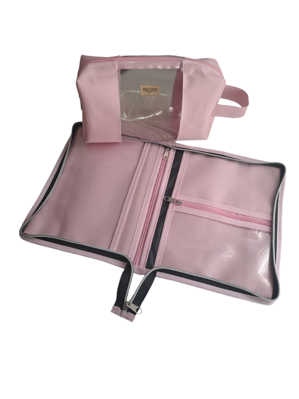 Producto - Cartuchera cristal y organizador agenda pastel