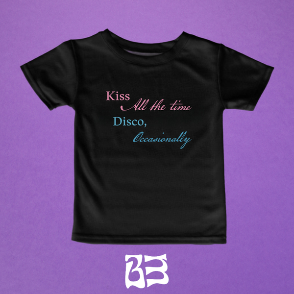 Baby tee - kiss all the time. disco, occasionally — imagen 3