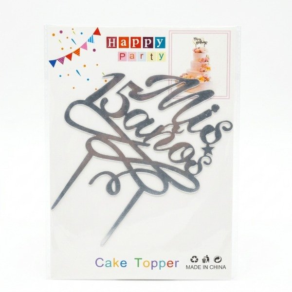 Producto - Cake topper Mis 15 años plástico - 2