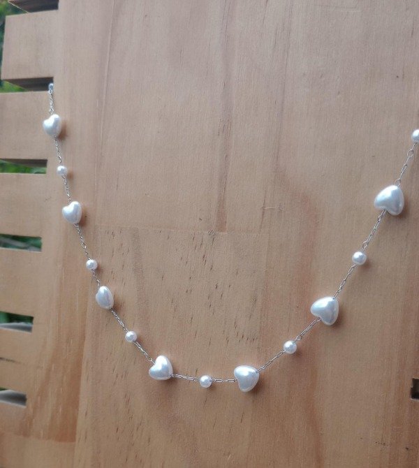 Producto - Collar con Corazones de Perlas - 0