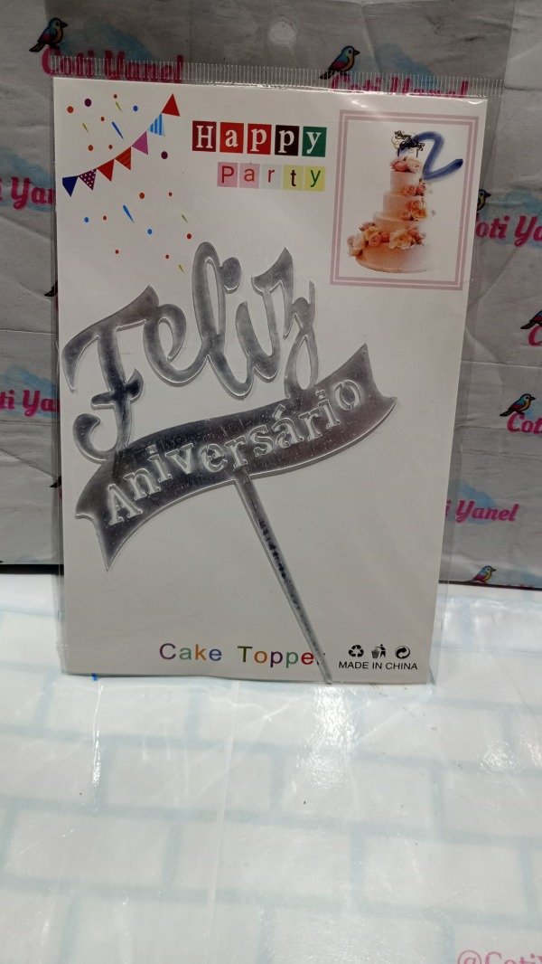 Producto - Topper "Feliz Aniversario" PLASTICO - 6