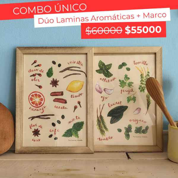 Producto - DUO DE CUADROS AROMATICAS 20x30
