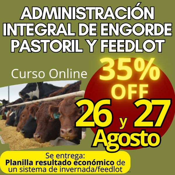 Producto - Curso Online: Administración Integral de Engorde Pastoril y Feedlot