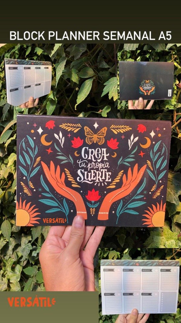 Producto - Block planner semanal A5 Crea tu propia suerte