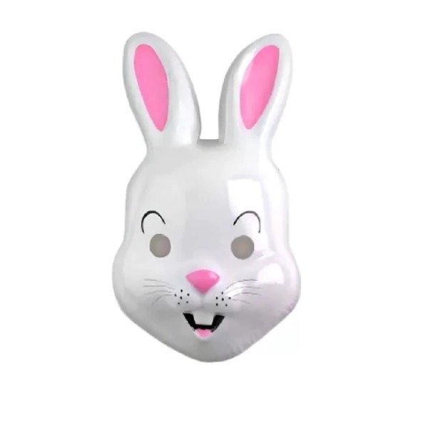 Producto - Máscara plástico Conejo rosa x6u.