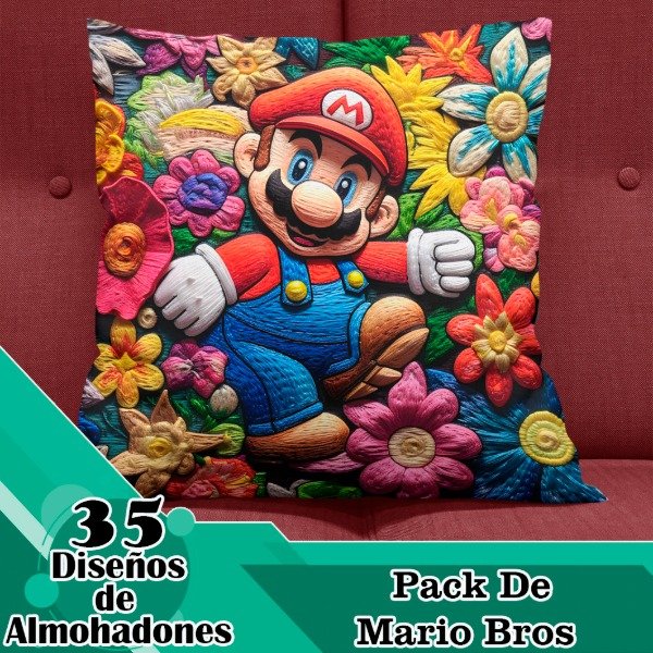 Producto - Diseños Digitales / Plantillas Para Almohadones De Mario Bros
