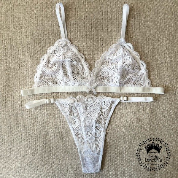 Producto - Conjunto Encaje Lady s/ armar Blanco - 0