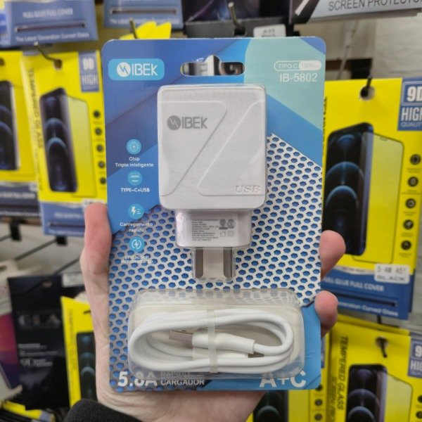 Producto - Cargador Ibek USB a Tipo C - 5.8A