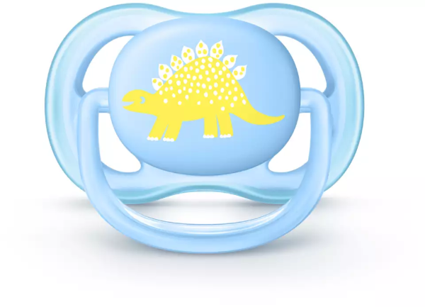Producto - Chupete Ultra Air con estuche AVENT celeste dino. 0-6m.