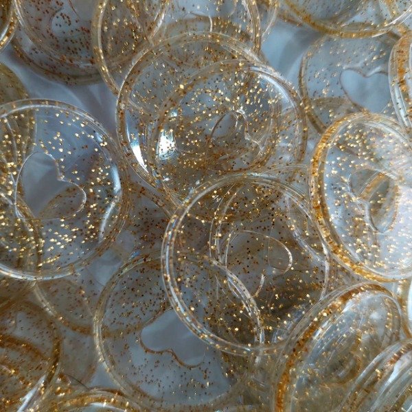 Producto - DISCOS - Glitter Dorado - Corazon