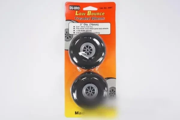 Producto - Ruedas Du-Bro de PVC de 76,2 mm (3") x 26 mm para eje de 4 mm (Par)