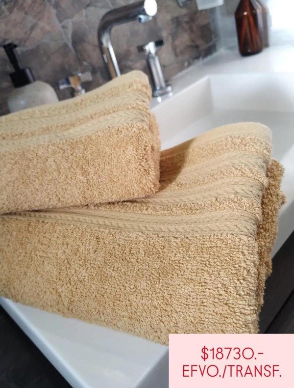 Producto - SET DE TOALLA Y TOALLON - MOSTAZA