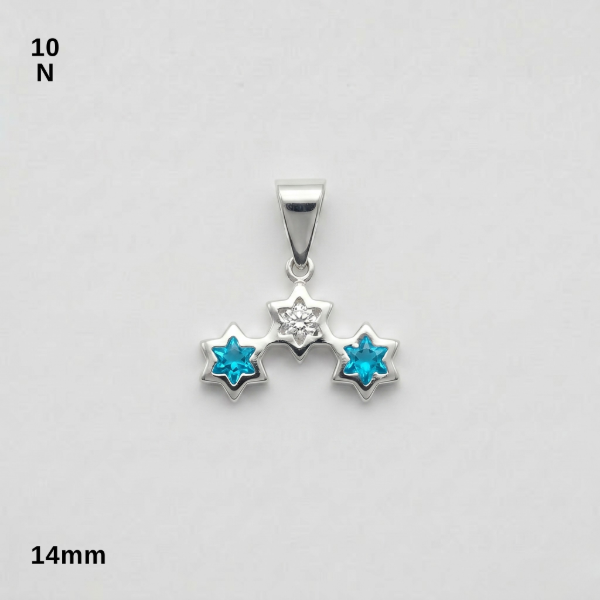 Producto - DIJ.N.LAM-#34-10- Dije argentina tres estrellas (DÓLAR)