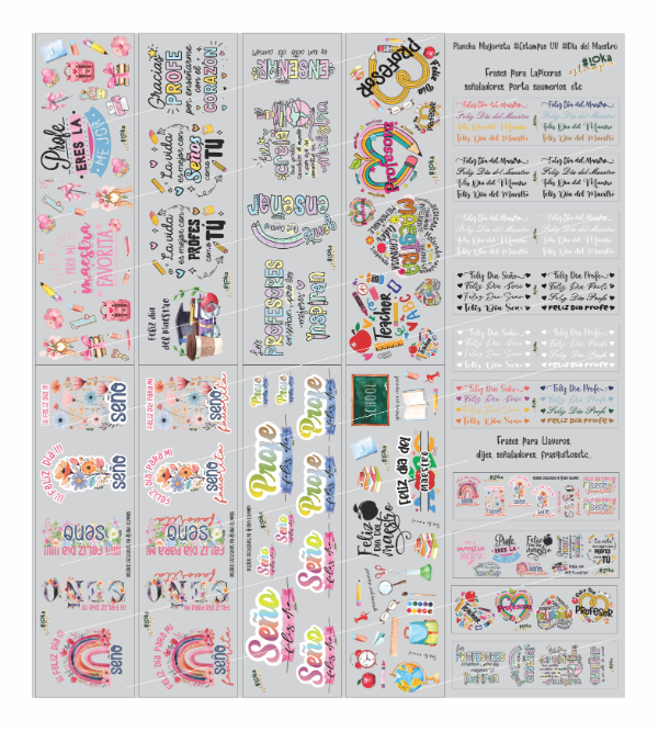 Producto - Plancha Mayorista Estampas UV DIA DEL MAESTRO