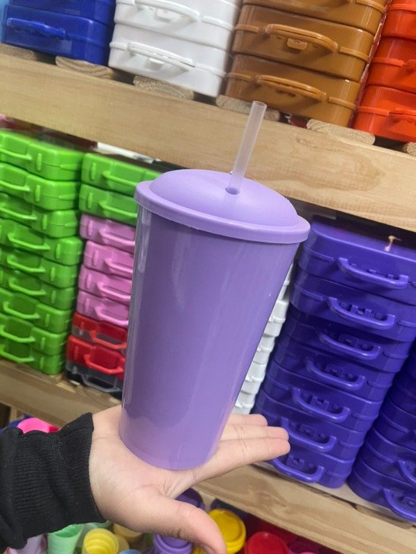 Producto - VASO CON TAPA 1 LITRO -LILA