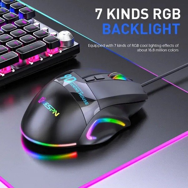 Producto - Mouse Gamer RGB con Cable G6 9 Botones - 4