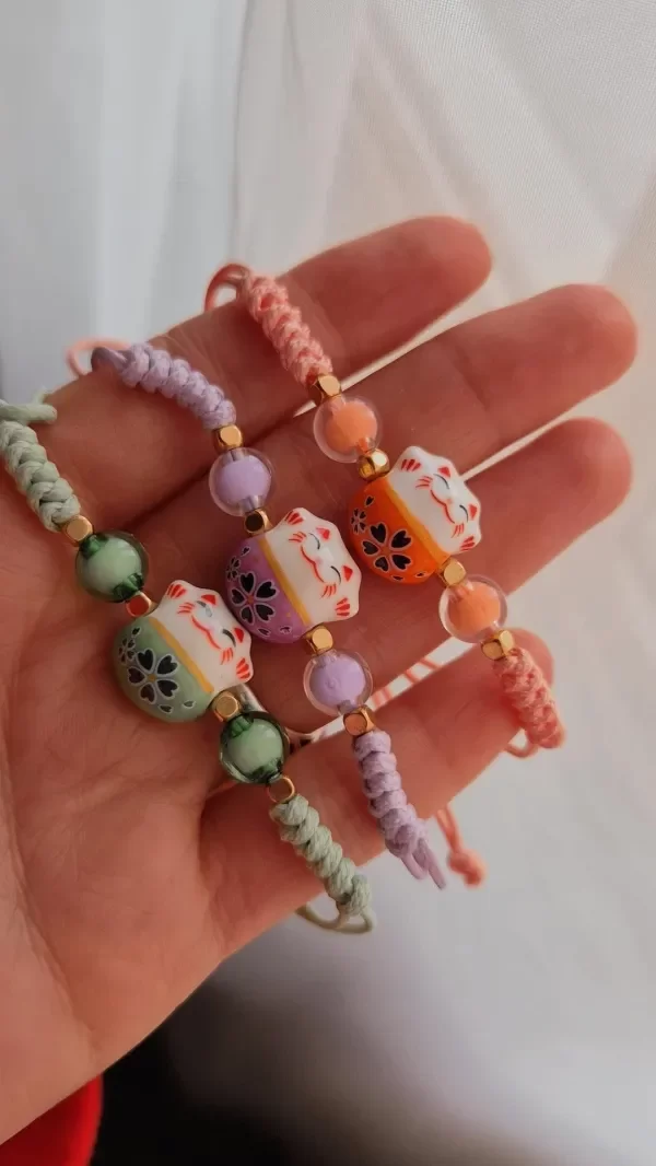 Producto - Pulseras gatitos de la fortuna regulables