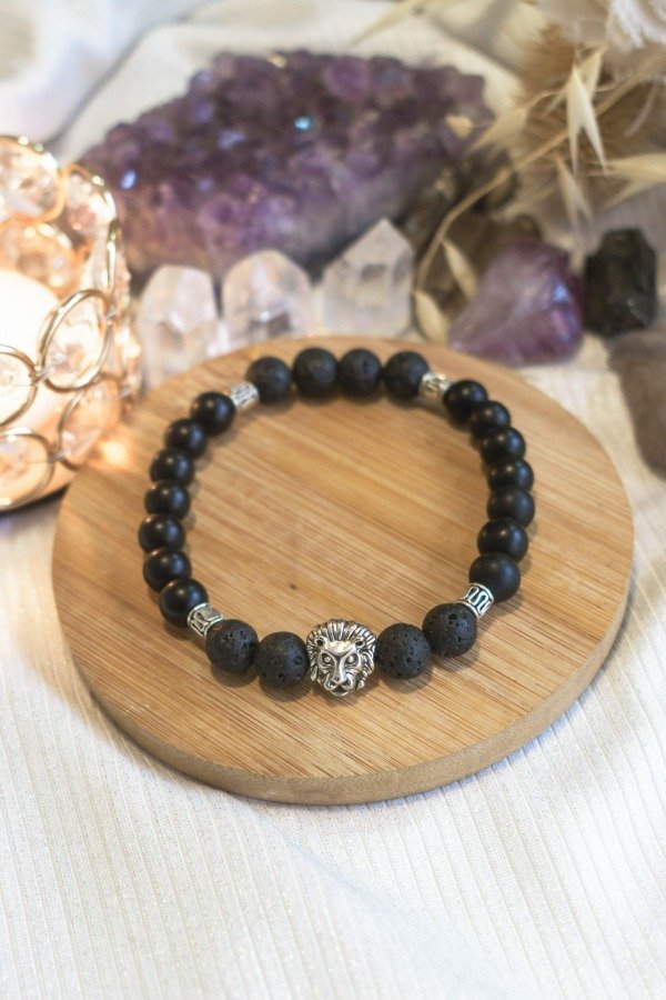 Producto - Pulsera Tigre con Piedra de Lava