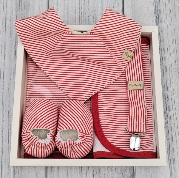 Producto - Box Tiziana Rayas Rojo y Blanco