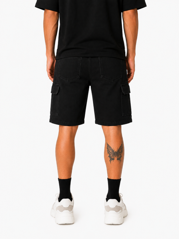 Producto - Bermuda Cargo Negra - 1