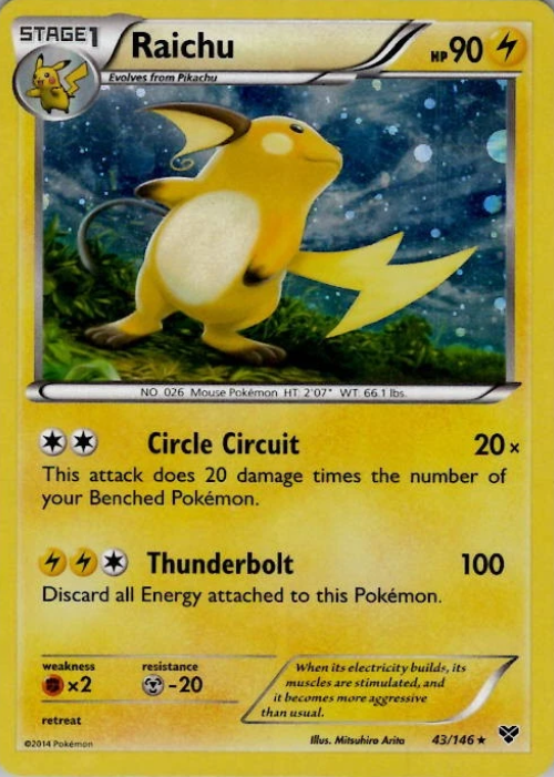 Producto - Raichu - 43/146 - XY Base - Holo Cosmos Tin Exclusive