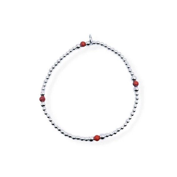 Producto - Pulsera Elástica Cristales Bolitas 2.5 mm.