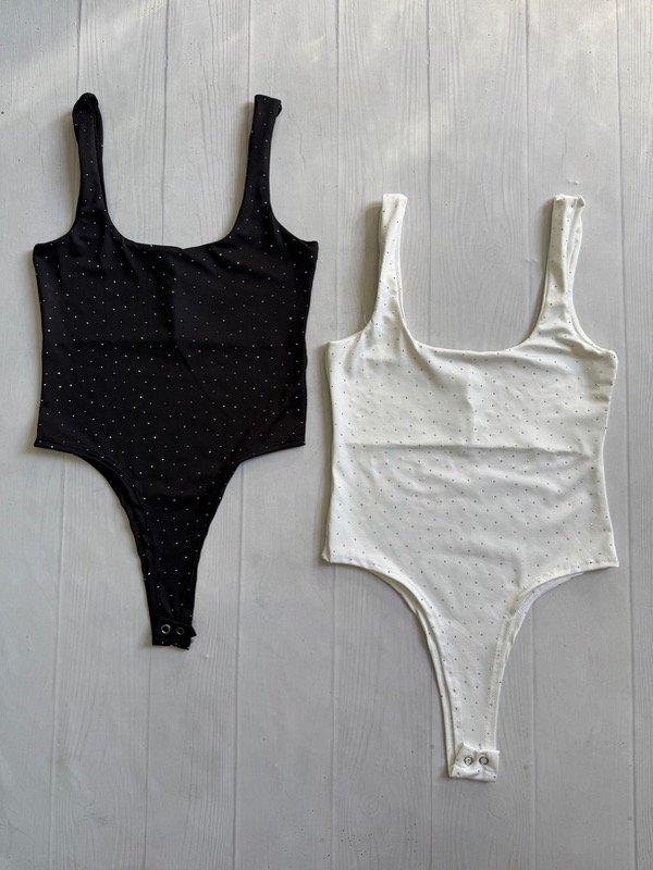 Producto - [6876] Body U strass microfibra