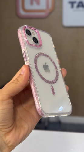 Producto - Funda magsafe Brillo Rosa (iPhone 11)