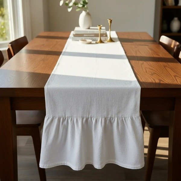 Producto - Camino de Tusor con Volados Blanco