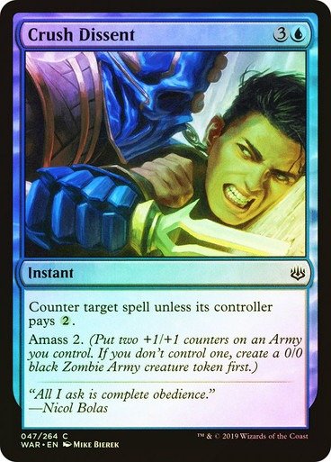 Producto - Crush Dissent Foil  War of the Spark