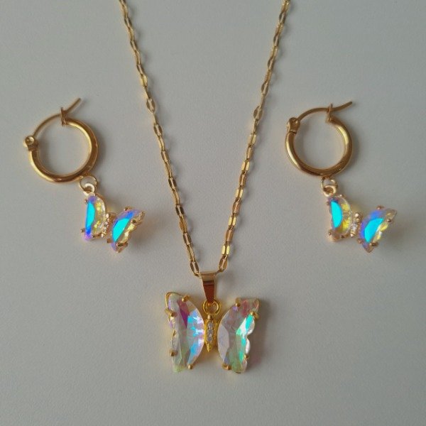 Producto - Conjunto mariposas aros + collar