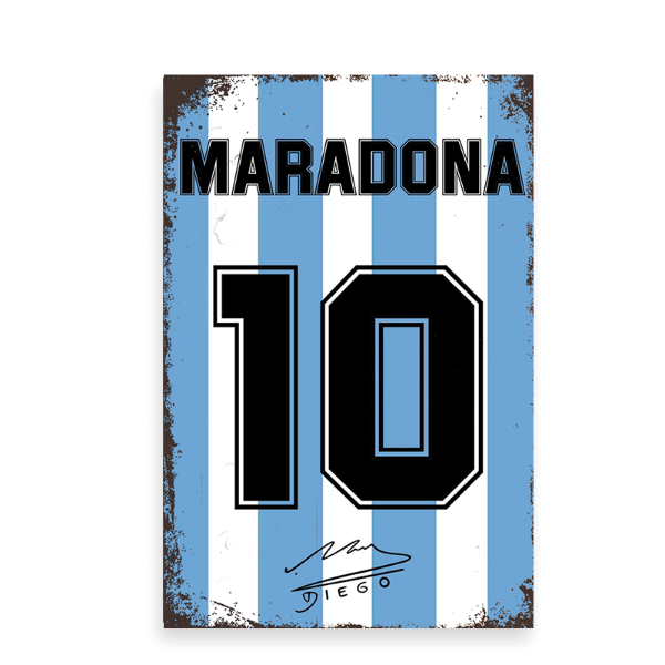 Producto - Chapa retro Maradona 20x30