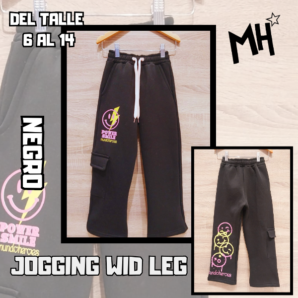 Producto - JOGGER WIDE LEG NEGRO FRISADO