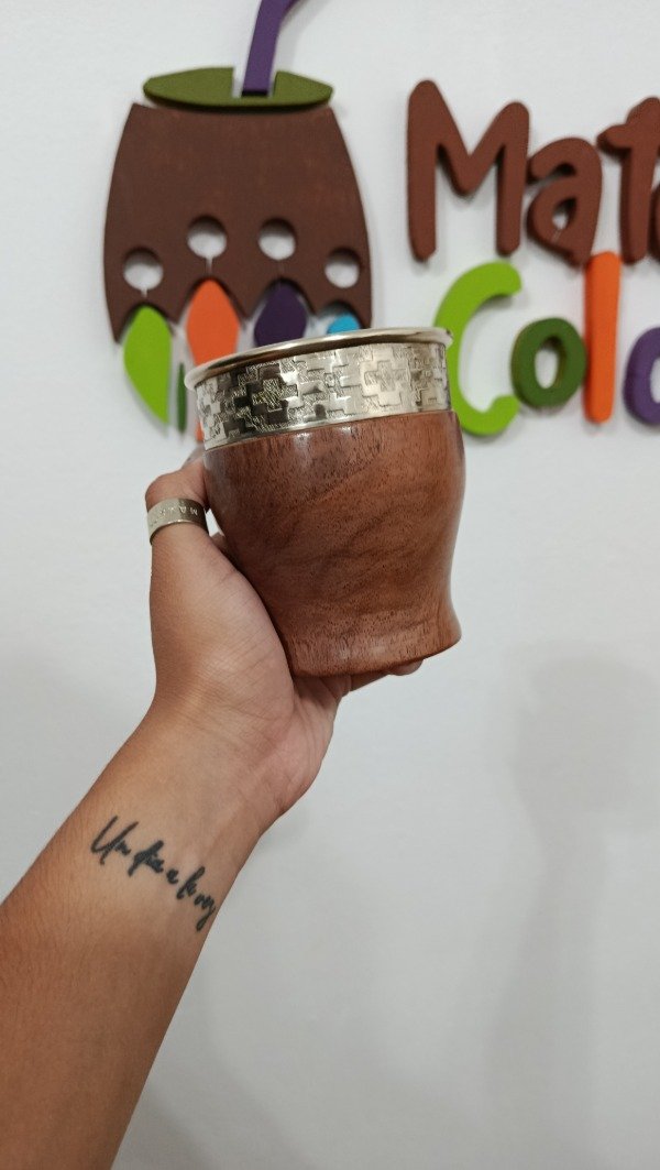 Producto - Imperial de algarrobo virola de alpaca CON GRABADO LÁSER