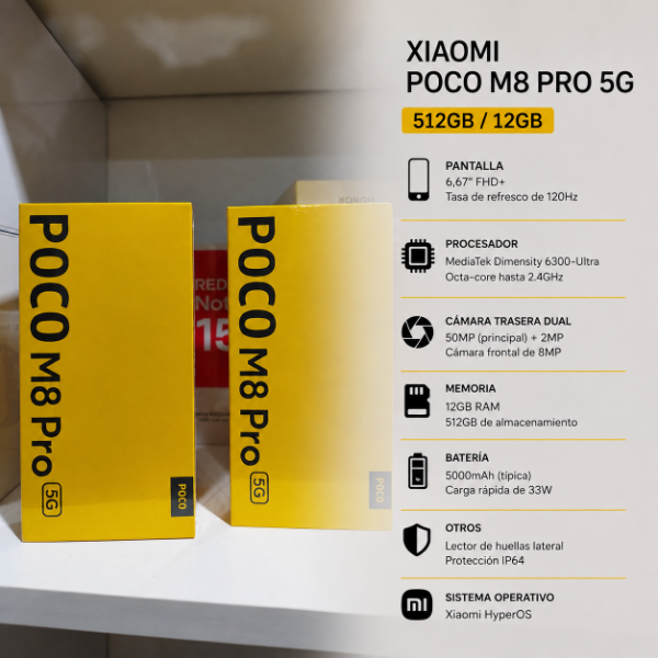 Producto - XIAOMI POCO M8 PRO 512/12GB 5G