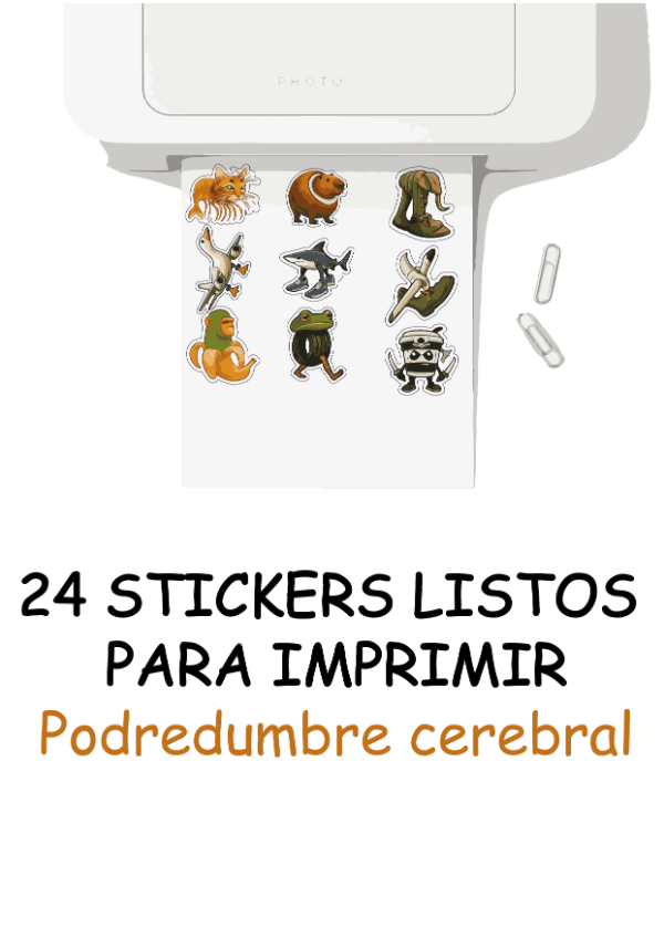 Producto - 24 Stickers en PDF Podredumbre Cerebral