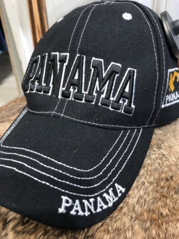 Producto - Gorra PANAMA negra y blanca bordados- PRECIO: 8x - 1