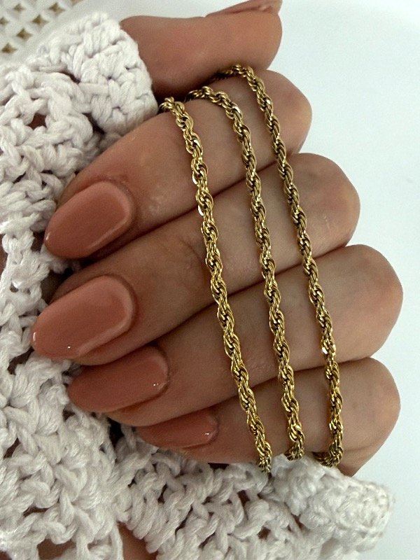 Producto - CD179 Cadena tourbillon acero dorado