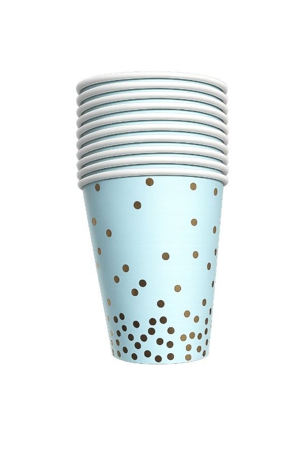 Producto - VASO CELESTE LUNARES X 10
