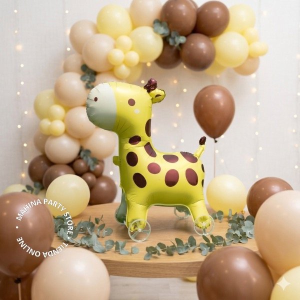 Producto - Globo 4D con rueditas Jirafa
