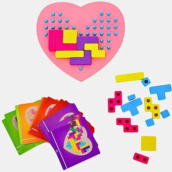 Producto - TETRIS Corazón Madera. Encastre y patrones - 3