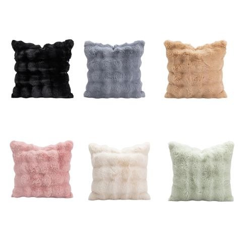 Producto - FUNDA DE ALMOHADON SIMPLE FAZ SIMIL PIEL 43X43CM X1 COLORES SURTIDOS