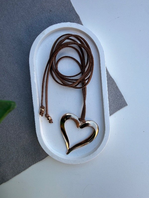Producto - Choker corazón dorado