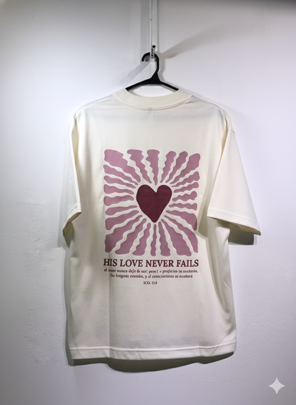 Producto - Remera oversize - His love never fails