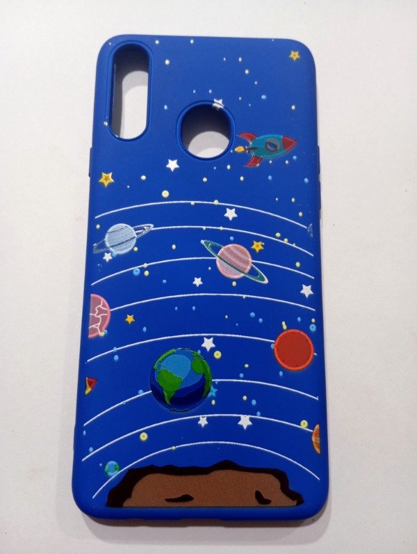 Producto - Funda Planetas azul Silicona con interior forrado para Samsung A20s